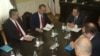 Tomas Zarzecki, ambasador SAD u Srbiji Entoni Godfri i Ivica Dačić na sastanku u Beogradu