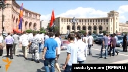 Armenia - A demonstration in Yerevan in support of Syrian Armenians taking refuge in Armenia, 19Jul2012.