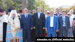 Российское руководство аннексированного Крыма на открытии памятника Екатерине II в Симферополе, август 2016 года