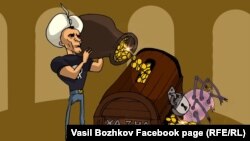 Али Баба (Васил Божков) в публикуваните от него комикси