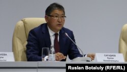Білім және ғылым министрі Ерлан Сағадиев. Астана, 18 тамыз 2016 жыл.