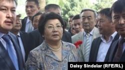 Kyrgyz President Roza Otunbaeva at commemoration ceremonies in Osh on June 10