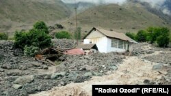 Tajikistan,Darvoz,district, flood in Zing Darvoz,12May2016