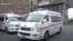 Ambulance cars outside a hospital in Armenia (file photo)