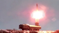 RUSSIA -- A Bastion-P mobile coastal defence system launches the first supersonic anti-ship cruise missile Oniks in Chukotka, September 27, 2019