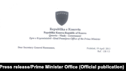 Letra nga 2013 ndërmjet kryeministrit të atëhershëm Hashim Thaçi, dhe ish-sekretarit të Përgjithshëm të NATO-s, Andreas Fogh Rasmussen ku Thaçi premtoi se FSK-ja nuk do të shkojë në veri të vendit, pa pëlqimin e KFOR-it.