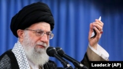 Iranian Supreme Leader Ayatollah Ali Khamenei speaks at a meeting in Tehran in August. 