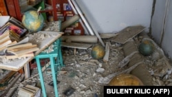 آرشیف - اصابت راکت نیروهای روسی در یک مکان آموزشی در یکی از شهرهای اوکراین