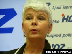 Hrvatska premijerka i predsednica HDZ-a Jadranka Kosor, Zagreb, 13. septembar 2011.