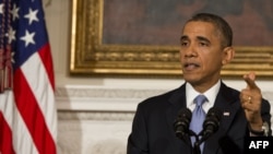 ԱՄՆ-ի նախագահ Բարաք Օբաման ելույթ է ունենում Սպիտակ տանը, արխիվ