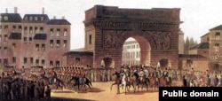 Весна 1814 года. Российские войска во главе с Александром I входят в Париж.