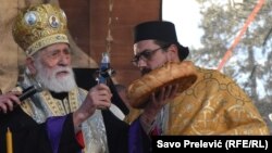 Metropolitan Mihailo of the Montenegrin Orthodox Church in Cetinje, Montenegro, on January 6, 2018.