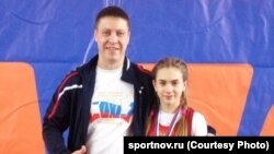 Владимир Маницын со своей воспитанницей