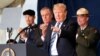 U.S. President Donald Trump acknowledges a guest while taking part in the 17th annual September 11 observance at the Flight 93 National Memorial near Shanksville, Pennsylvania.