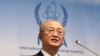 AUSTRIA -- Yukiya Amano, Director General of the International Atomic Energy Agency, IAEA, addresses the media during a news conference after a meeting of the IAEA board of governors at the International Center in Vienna, March 5, 2018