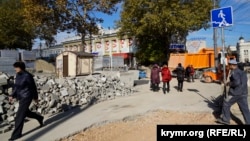 Реконструкция улицы Карла Маркса в Симферополе, октябрь 2016 года