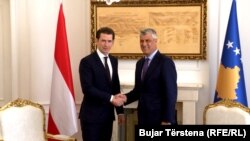 Kancelari austriak, Sebastian Kurz në takim me presidentin Thaçi