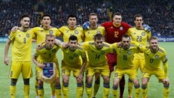 Сборная Казахстана по футболу перед матчем с российской командой. Нур-Султан, 24 марта 2019 года.