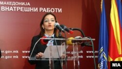 Министерката за внатрешни работи Гордана Јанкулоска.