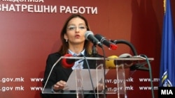 Министерката за внатрешни работи Гордана Јанкулоска 