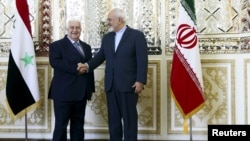 Mohammad Javad Zarif və Walid al-Moualem 
