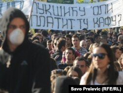 Jasan zahtjev za promjenom sistema: Protesti studenata u Podgorici 17. novembra 2011.