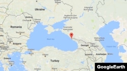 Адлер. Сочи. На карте Черного моря.