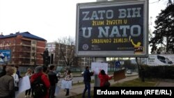 Protest protiv ulaska BiH u NATO, Banjaluka, novembar 2016.