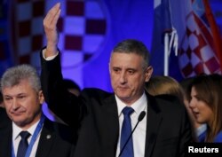 Predsjednik HDZ-a Tomislav Karamarko se obraća pristalicama stranke