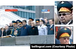Праворуч і в верхньому правому куті: Микола Ткачов на військовому параді в Єкатеринбурзі 9 травня 2014 року. Нижній правий кут: Микола Ткачов у 2016 році
