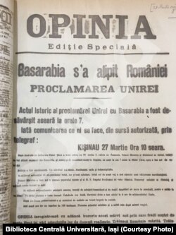 Moldova, Ziarul „Opinia” Iași