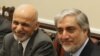 Afghanistan President Ashraf Ghani (L) and Chief Executive Abdullah Abdullah (R) during a meeting with congressional leaders last year.