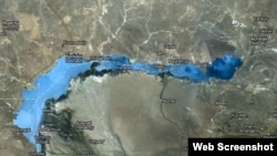 Карта озера Балхаша. 