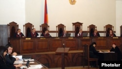 Armenia -- The Constitutional Court holds a hearing on an appeal from human rights ombudsman Karen Andreasian, 15Nov2011.