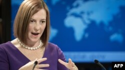 U.S. -- US State Department spokeswoman Jen Psaki at a news briefing in Washington, December 20, 2013.