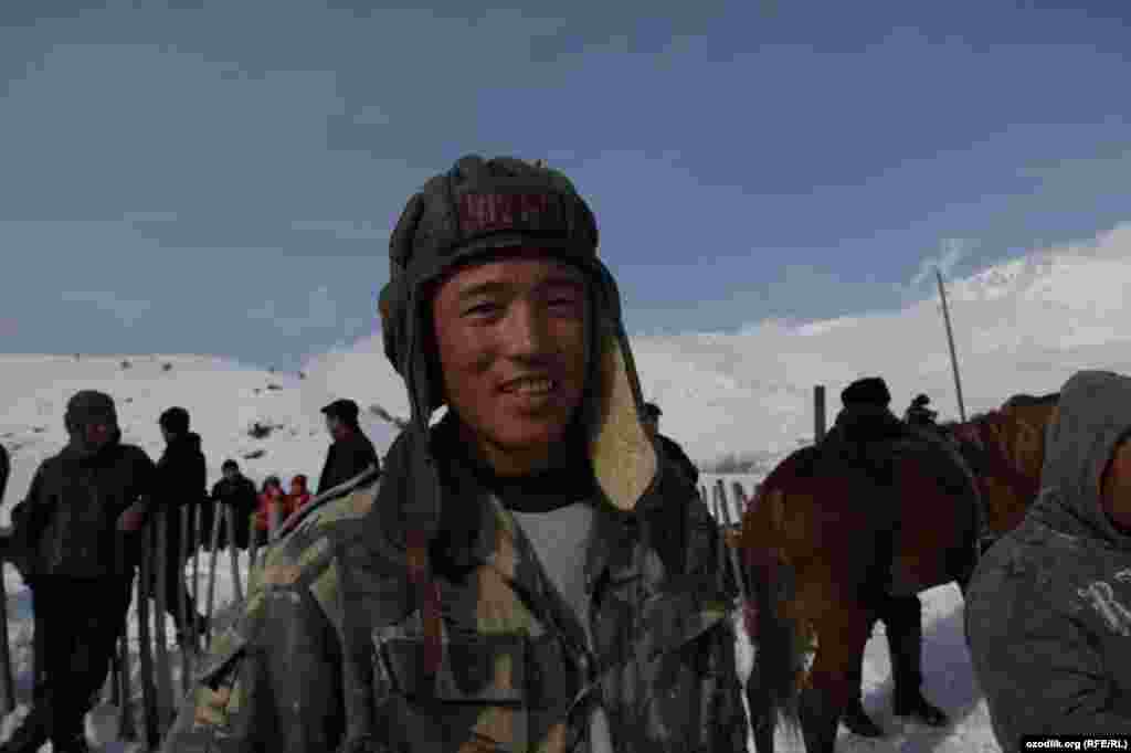 A young horseman is preparing to take part in a game of kopkari.