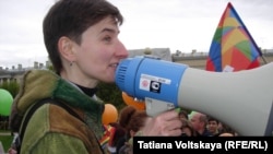 Гуля Султанова - организатор десятого ЛГБТ-кинофестиваля "Бок о бок" в Санкт-Петербурге