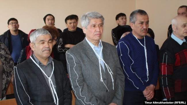 Во время оглашения приговора Нурбеку Кушакбаеву. Астана, 7 апреля 2017 года.