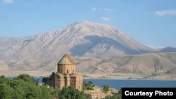 The 10th century Church of the Holy Cross is an Armenian landmark in eastern Turkey.