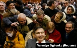 Михеил Саакашвили в суде 22 января 2018 г.