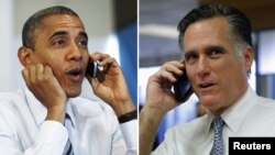 Барак Обама (л), Мітт Ромні (п), комбіноване фото