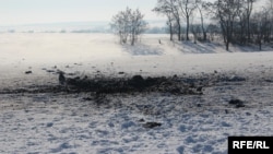 Вирви від артилерійських обстрілів поблизу Авдіївки, 31 січня 2017 року