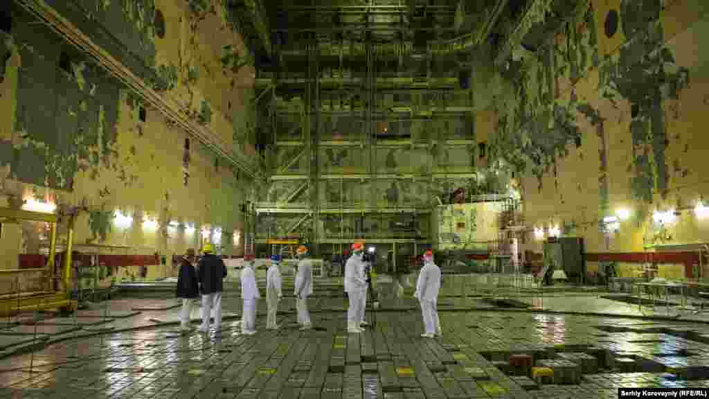 The reactor hall in Chernobyl's Unit 1. This was the power plant's first reactor, which went online in 1977.