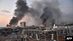 خسارات ناشی از یک انفجار عظیم در بیروت پایتخت لبنان