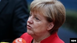 Германскиот канцелар Ангела Меркел пред самитот на ЕУ. Брисел, 20.10.2016.