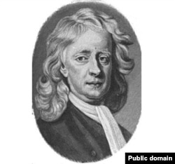 İngilis fiziki Isaac Newton.
