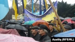 Мәҗлес оештырган кырымтатарлар митингы