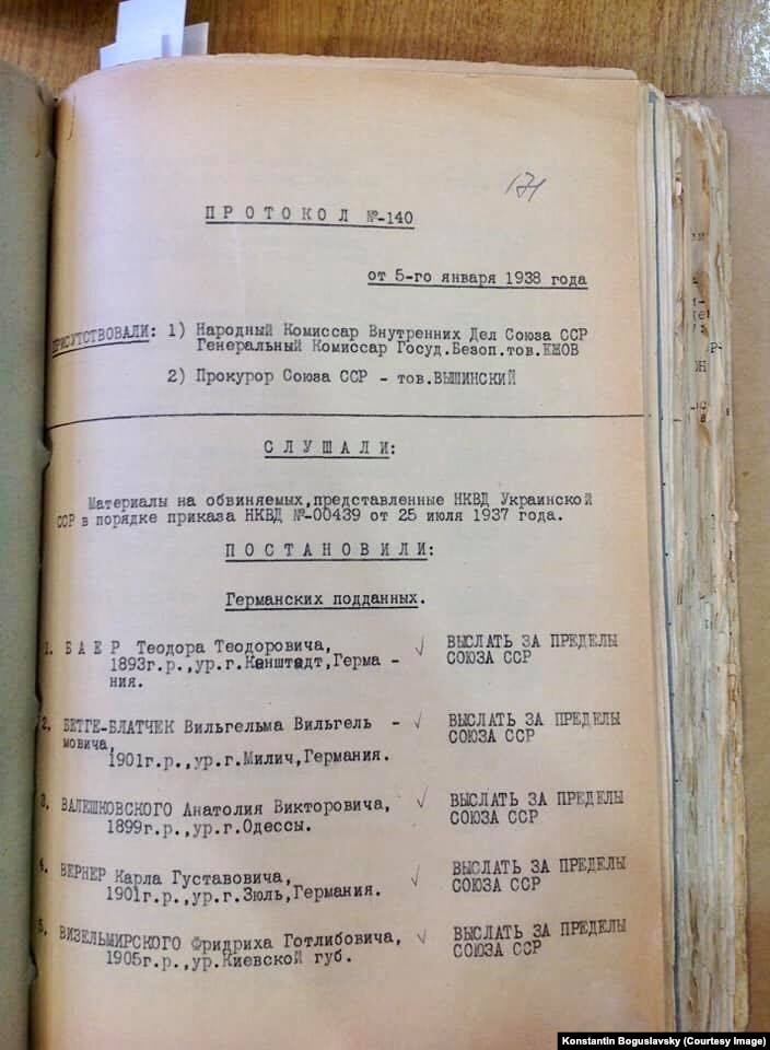 Протокол "двойки" Ежов – Вышинский о высылке из СССР граждан других государств, в основном Германии и Австрии