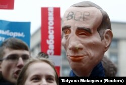 Protest astăzi în Moscova.