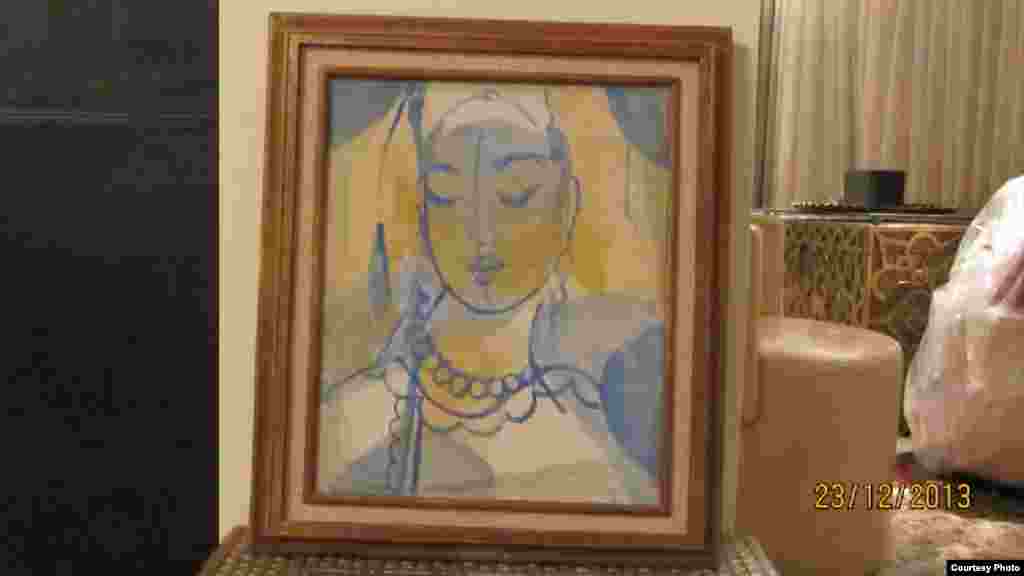 "Krasavitsa," or "Beauty," a 1980 painting by Chingiz Akhmarov (1912–1995).